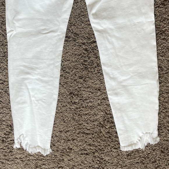 white skinny jeans with ruffles at ankles - Picture 2 of 6